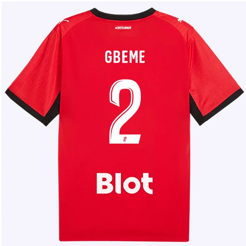 Danxen Kvinnor Mervin Gbeme #2 Röd Svart Vit Hemmatröja Matchtröjor 2026/27 Tröjor T-Tröja