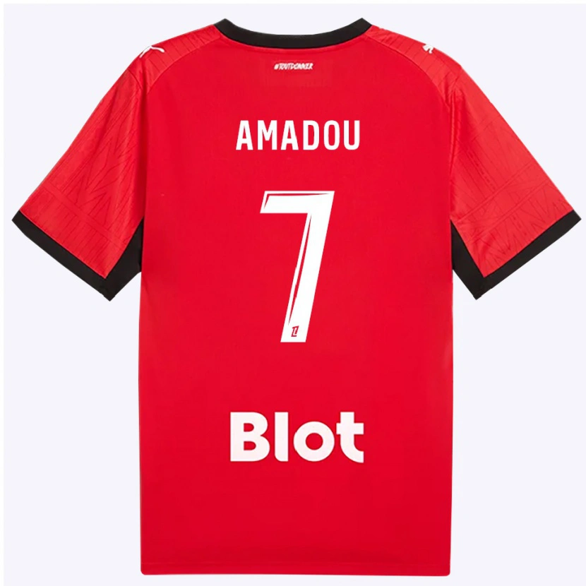 Danxen Kvinnor Amadou Diallo #7 Röd Svart Vit Hemmatröja Matchtröjor 2026/27 Tröjor T-Tröja