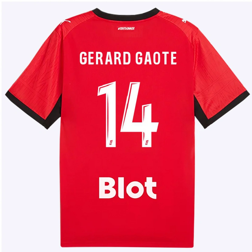 Danxen Kvinnor Steven Gaote #14 Röd Svart Vit Hemmatröja Matchtröjor 2026/27 Tröjor T-Tröja
