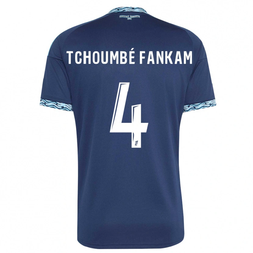 Danxen Kvinnor Erwan Tchoumbé Fankam #4 Stålblå Vit Hemmatröja Matchtröjor 2026/27 Tröjor T-Tröja