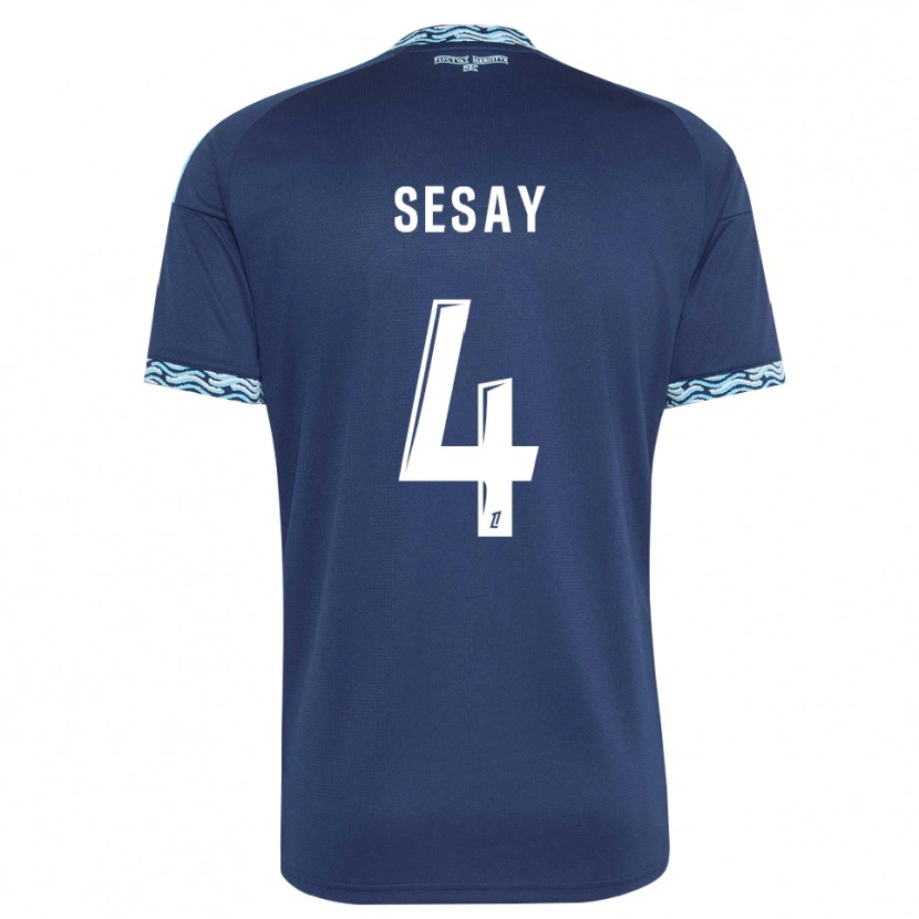 Danxen Kvinnor Mohamed Sesay #4 Stålblå Vit Hemmatröja Matchtröjor 2026/27 Tröjor T-Tröja
