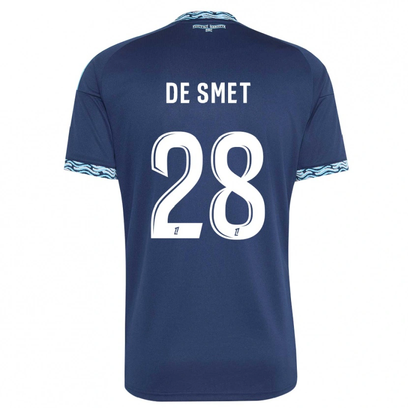 Danxen Kvinnor Thibault De Smet #28 Stålblå Vit Hemmatröja Matchtröjor 2026/27 Tröjor T-Tröja