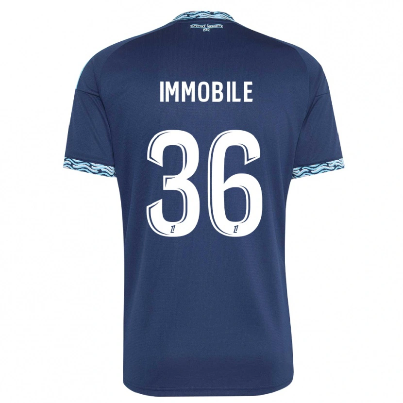 Danxen Kvinnor Ciro Immobile #36 Stålblå Vit Hemmatröja Matchtröjor 2026/27 Tröjor T-Tröja