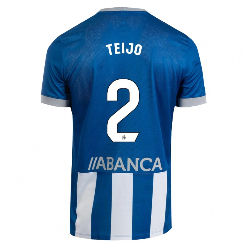 Danxen Kvinnor Quique Teijo #2 Blå Grå Vit Hemmatröja Matchtröjor 2026/27 Tröjor T-Tröja