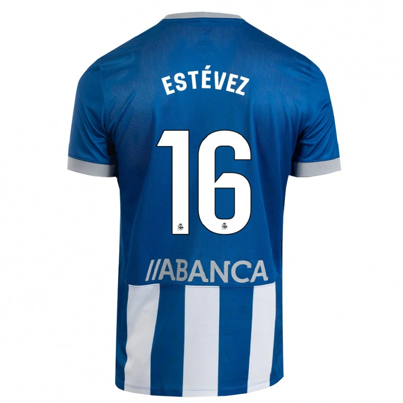 Danxen Kvinnor Dani Estévez #16 Blå Grå Vit Hemmatröja Matchtröjor 2026/27 Tröjor T-Tröja