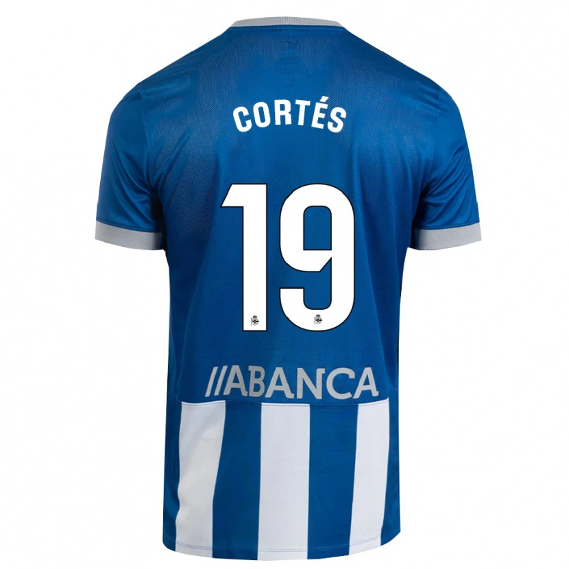 Danxen Kvinnor Pablo Cortés #19 Blå Grå Vit Hemmatröja Matchtröjor 2026/27 Tröjor T-Tröja