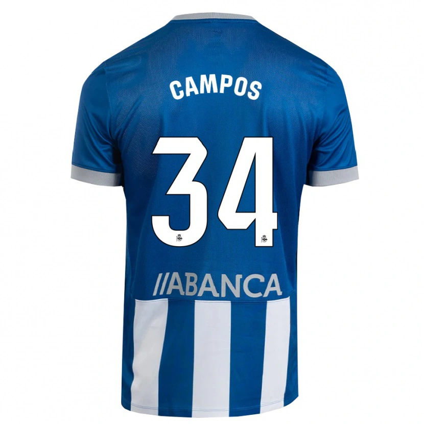 Danxen Kvinnor Xabi Campos #34 Blå Grå Vit Hemmatröja Matchtröjor 2026/27 Tröjor T-Tröja