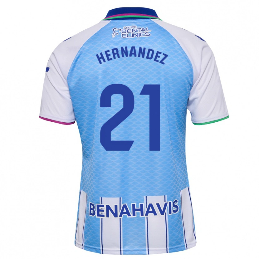 Danxen Kvinnor Juan Hernández #21 Djup Himmelsblå Vit Hemmatröja Matchtröjor 2026/27 Tröjor T-Tröja