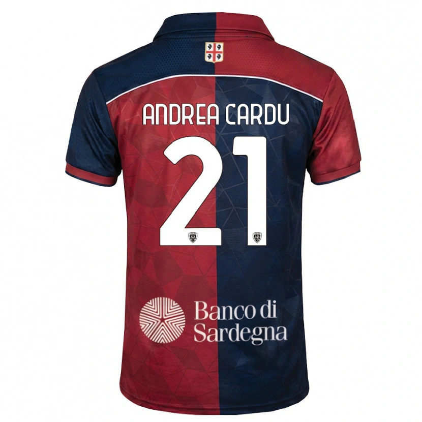 Danxen Kvinnor Giovanni Andrea Cardu #21 Burgundy Kunglig Blå Hemmatröja Matchtröjor 2026/27 Tröjor T-Tröja