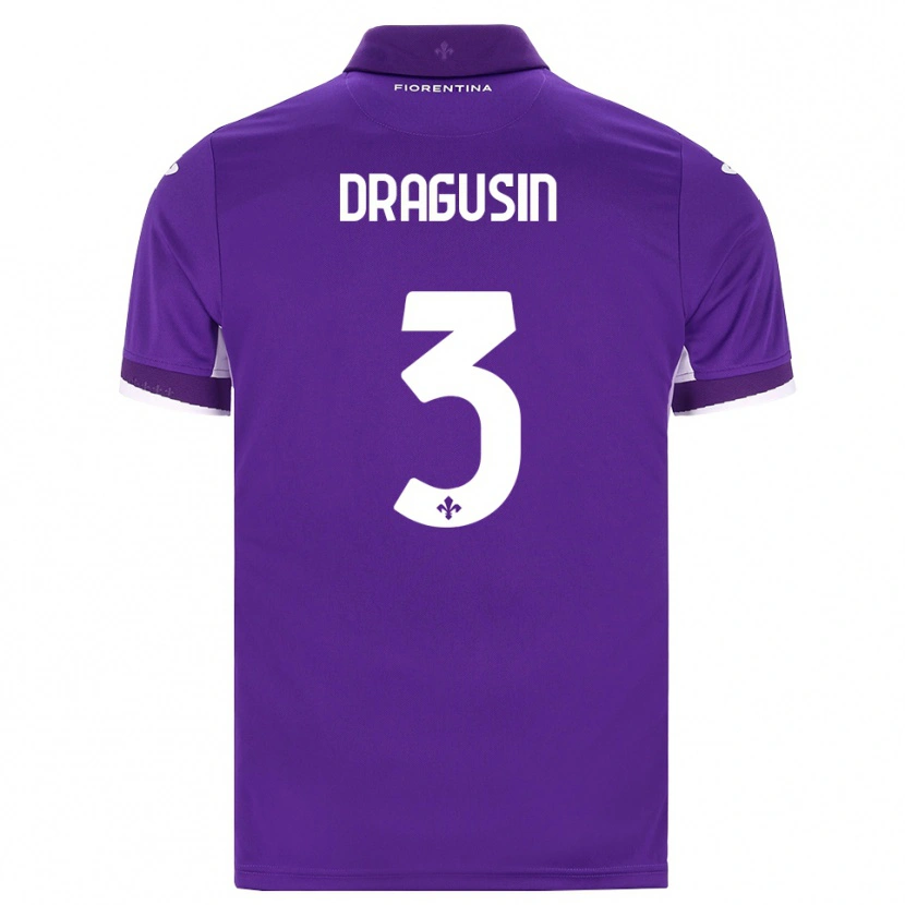 Danxen Kvinnor Radu Drăgușin #3 Lila Vit Rosa Hemmatröja Matchtröjor 2026/27 Tröjor T-Tröja