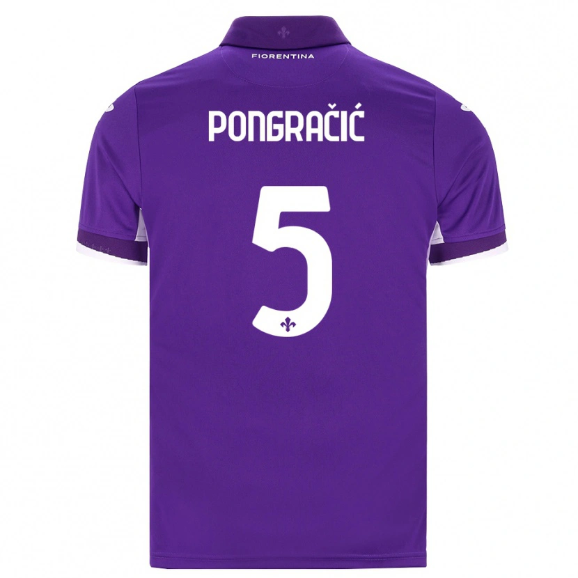 Danxen Kvinnor Marin Pongracic #5 Lila Vit Rosa Hemmatröja Matchtröjor 2026/27 Tröjor T-Tröja