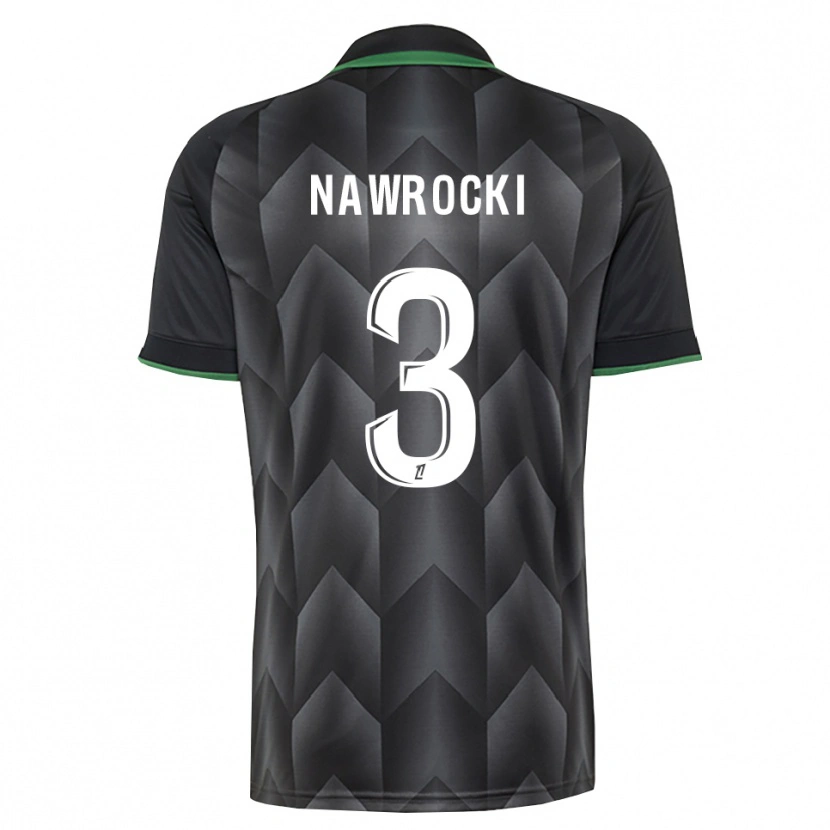 Danxen Kvinnor Maik Nawrocki #3 Vit Svart Grön Bortatröja Matchtröjor 2026/27 Tröjor T-Tröja