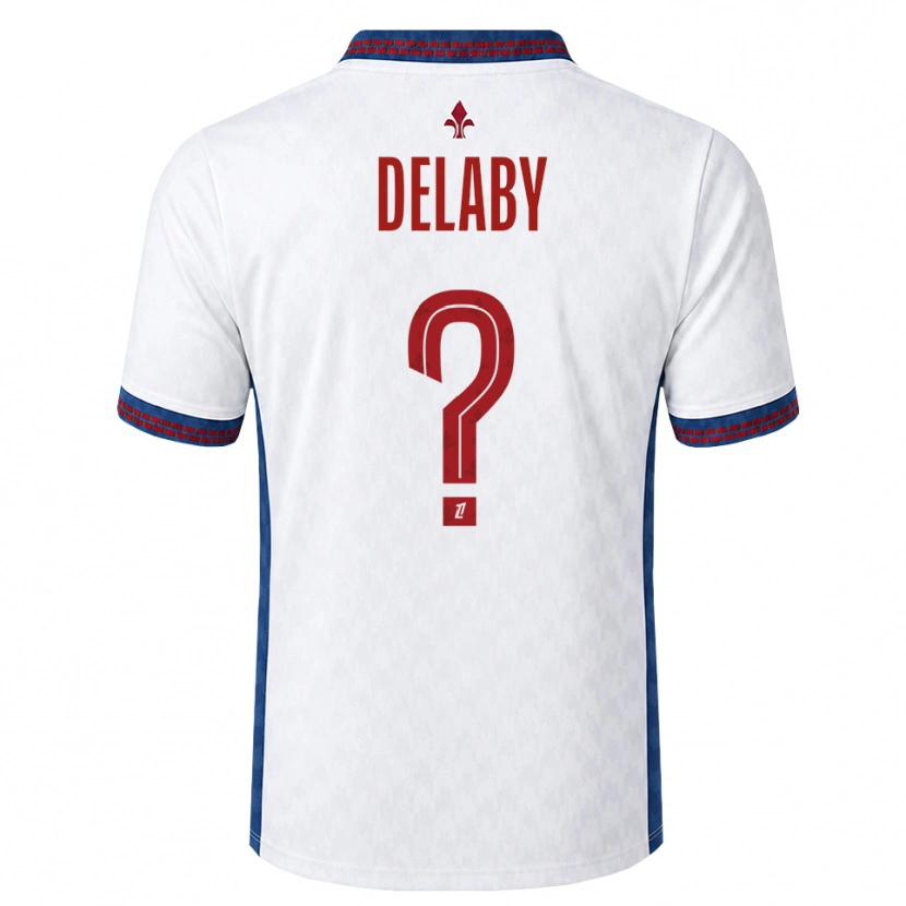 Danxen Kvinnor Célia Delaby #0 Röd Vit Blå Bortatröja Matchtröjor 2026/27 Tröjor T-Tröja
