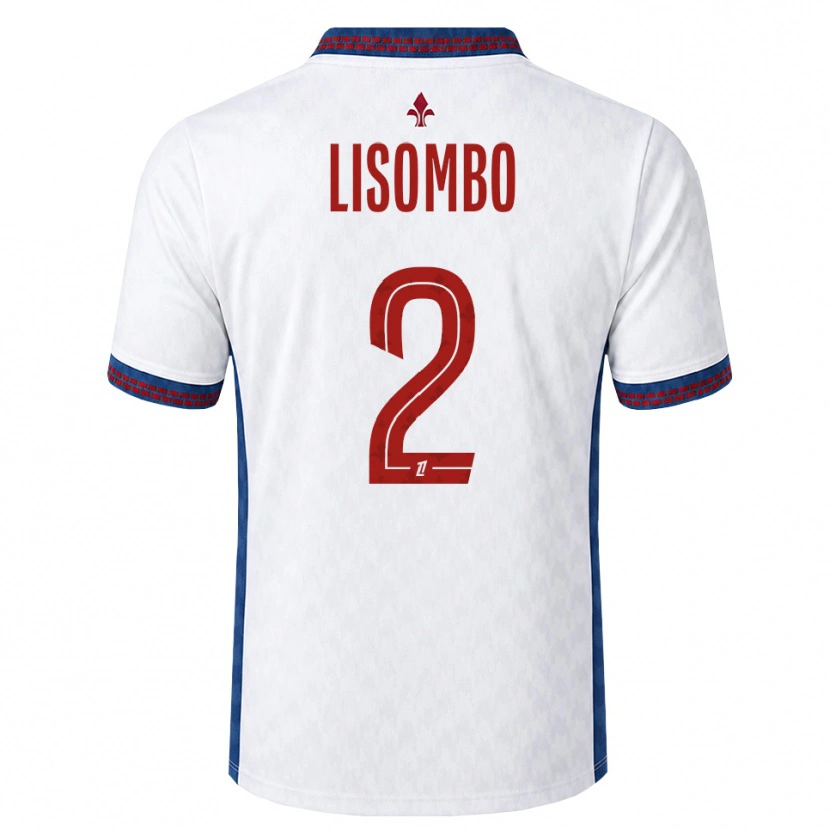 Danxen Kvinnor Lougy Lisombo #2 Röd Vit Blå Bortatröja Matchtröjor 2026/27 Tröjor T-Tröja