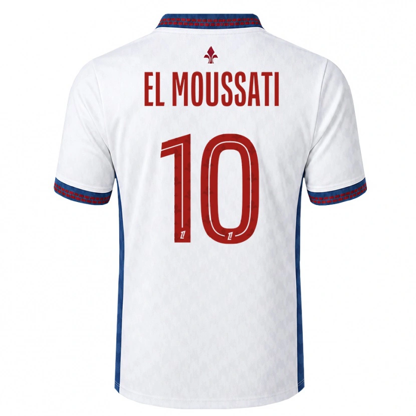Danxen Kvinnor Redouane El Moussati #10 Röd Vit Blå Bortatröja Matchtröjor 2026/27 Tröjor T-Tröja