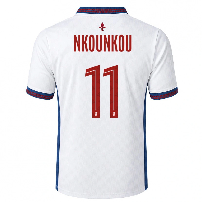 Danxen Kvinnor Evrack Nkounkou #11 Röd Vit Blå Bortatröja Matchtröjor 2026/27 Tröjor T-Tröja