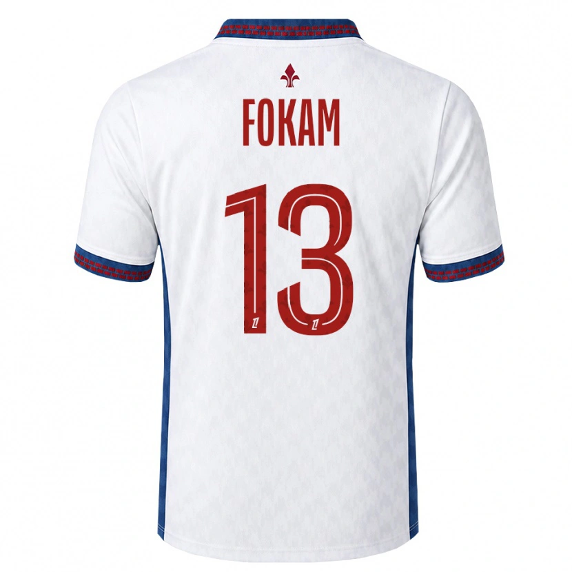 Danxen Kvinnor Ulrich Fokam #13 Röd Vit Blå Bortatröja Matchtröjor 2026/27 Tröjor T-Tröja