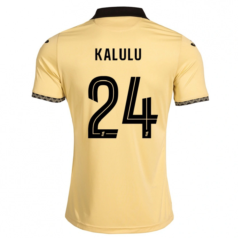 Danxen Kvinnor Gédéon Kalulu #24 Navajovit Svart Bortatröja Matchtröjor 2026/27 Tröjor T-Tröja