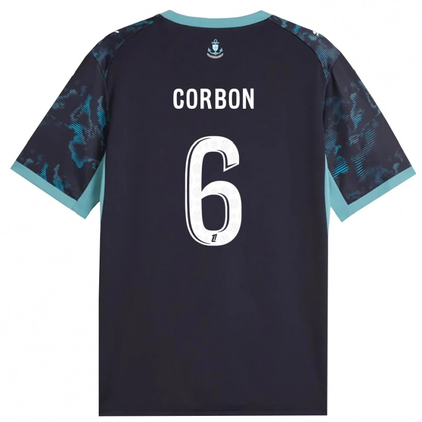 Danxen Kvinnor Max Corbon #6 Ljus Turkos Vit Svart Bortatröja Matchtröjor 2026/27 Tröjor T-Tröja