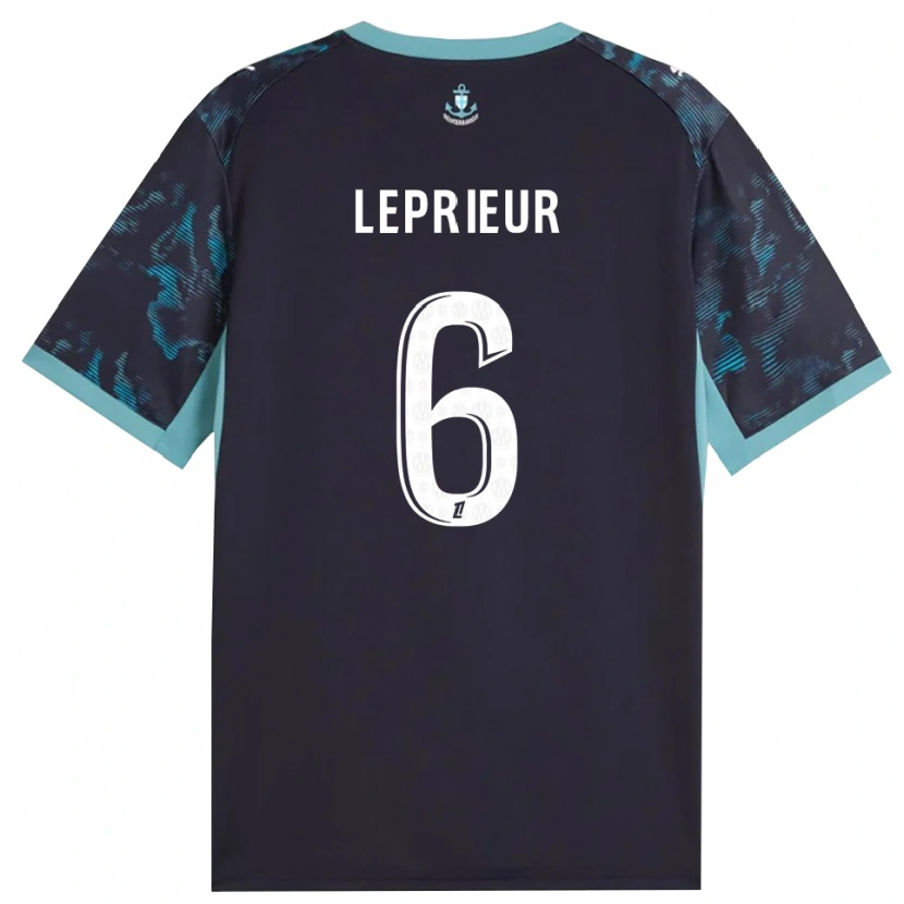 Danxen Kvinnor Eliott Leprieur #6 Ljus Turkos Vit Svart Bortatröja Matchtröjor 2026/27 Tröjor T-Tröja