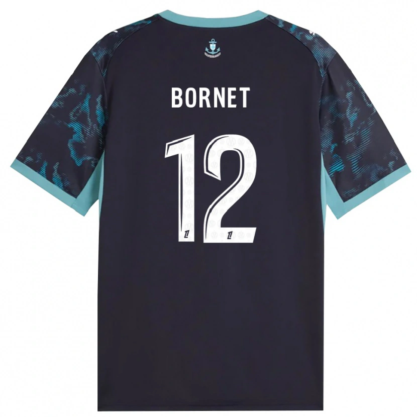 Danxen Kvinnor Camille Bornet #12 Ljus Turkos Vit Svart Bortatröja Matchtröjor 2026/27 Tröjor T-Tröja