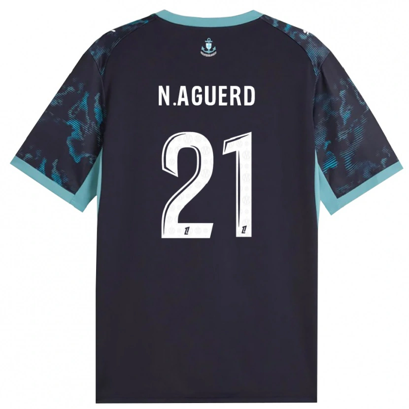 Danxen Kvinnor Nayef Aguerd #21 Ljus Turkos Vit Svart Bortatröja Matchtröjor 2026/27 Tröjor T-Tröja