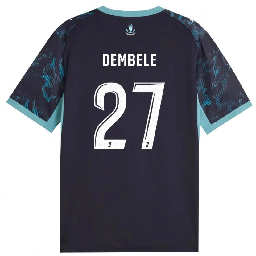 Danxen Kvinnor Coumba Dembélé #27 Ljus Turkos Vit Svart Bortatröja Matchtröjor 2026/27 Tröjor T-Tröja
