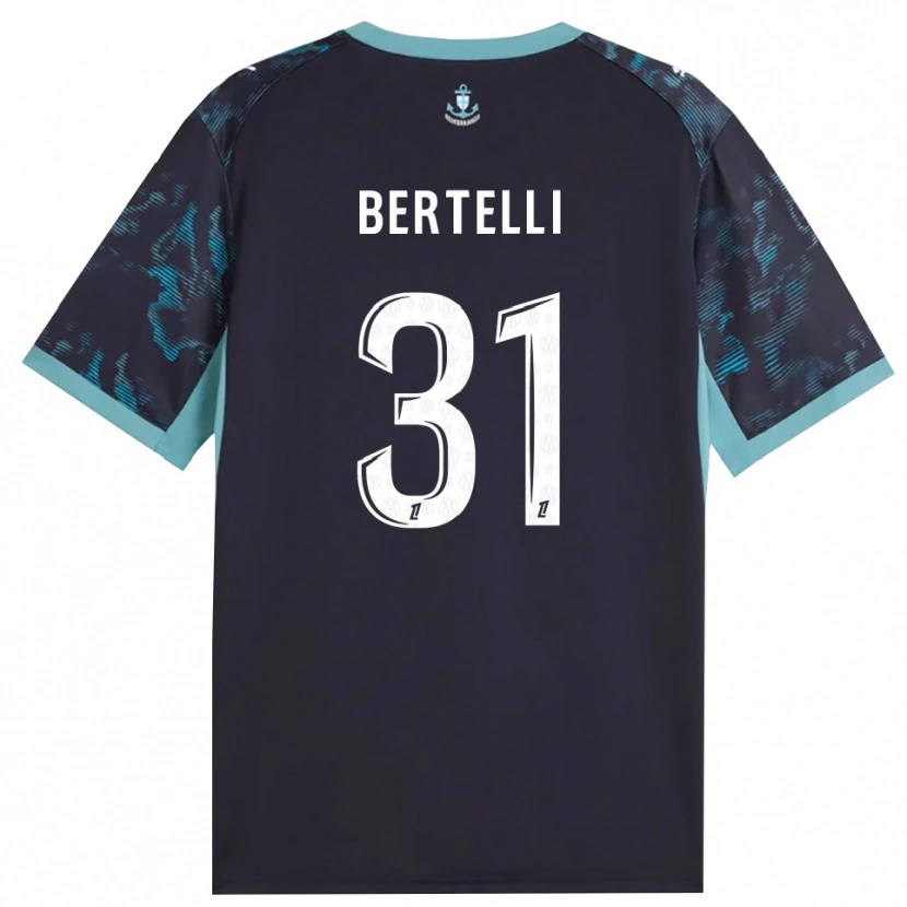 Danxen Kvinnor Ugo Bertelli #31 Ljus Turkos Vit Svart Bortatröja Matchtröjor 2026/27 Tröjor T-Tröja