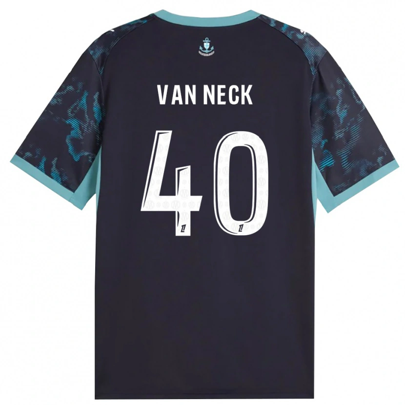 Danxen Kvinnor Jelle Van Neck #40 Ljus Turkos Vit Svart Bortatröja Matchtröjor 2026/27 Tröjor T-Tröja