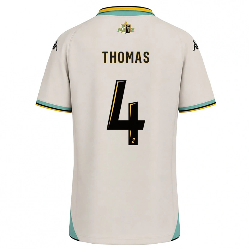 Danxen Kvinnor Gabriel Thomas #4 Blommande Vit Svart Bortatröja Matchtröjor 2026/27 Tröjor T-Tröja