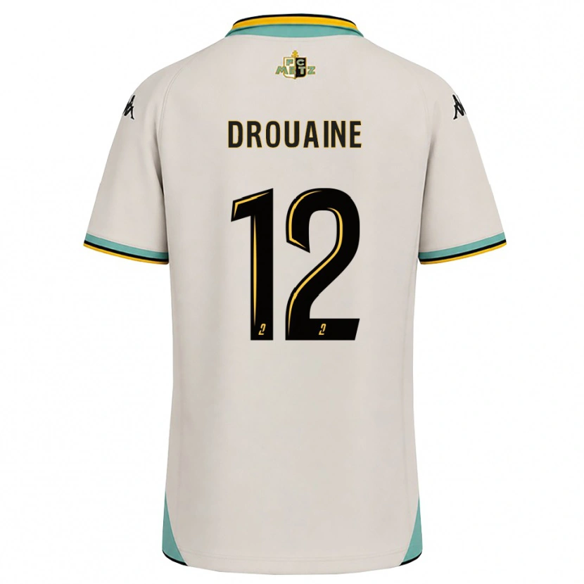Danxen Kvinnor Mathieu Drouaine #12 Blommande Vit Svart Bortatröja Matchtröjor 2026/27 Tröjor T-Tröja