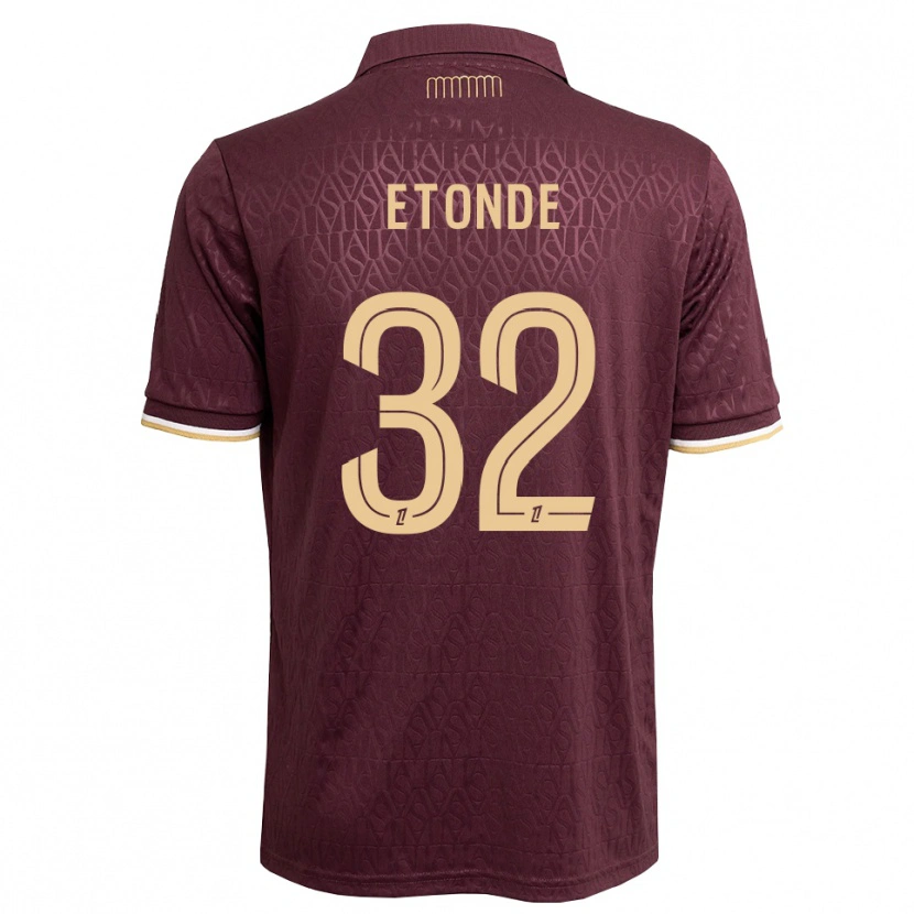 Danxen Kvinnor Romaric Etonde #32 Vinröd Sandbrun Bortatröja Matchtröjor 2026/27 Tröjor T-Tröja