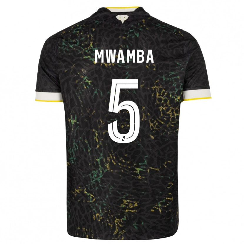 Danxen Kvinnor Musunda Mwamba #5 Svart Vit Gul Bortatröja Matchtröjor 2026/27 Tröjor T-Tröja