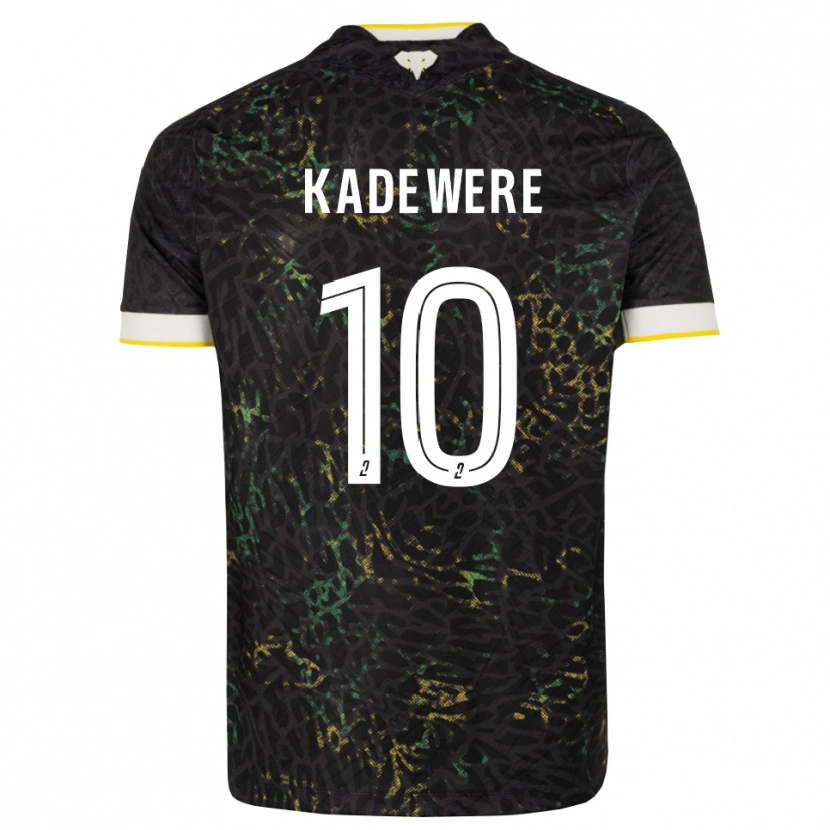Danxen Kvinnor Tino Kadewere #10 Svart Vit Gul Bortatröja Matchtröjor 2026/27 Tröjor T-Tröja