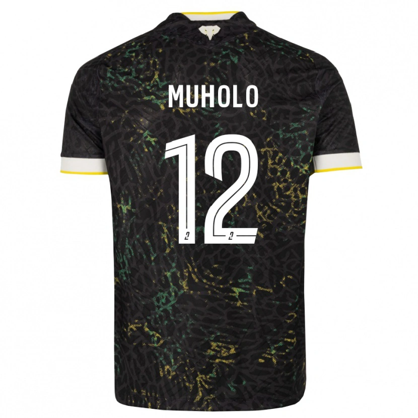 Danxen Kvinnor Ernest Muholo #12 Svart Vit Gul Bortatröja Matchtröjor 2026/27 Tröjor T-Tröja