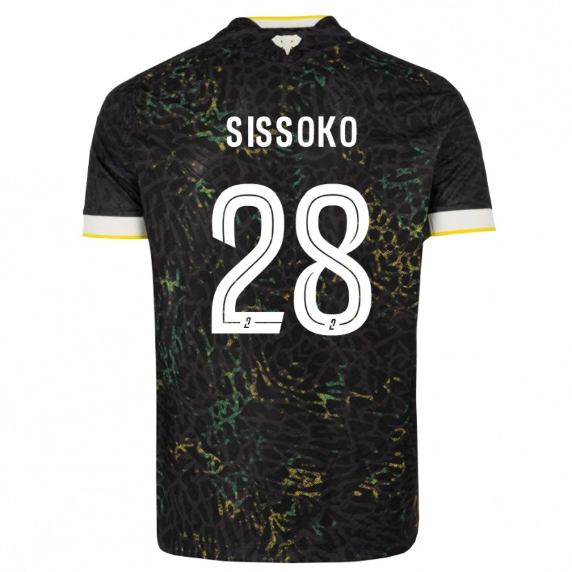 Danxen Kvinnor Ibrahima Sissoko #28 Svart Vit Gul Bortatröja Matchtröjor 2026/27 Tröjor T-Tröja