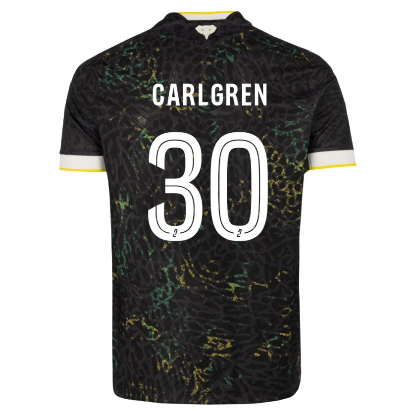 Danxen Kvinnor Patrik Carlgren #30 Svart Vit Gul Bortatröja Matchtröjor 2026/27 Tröjor T-Tröja
