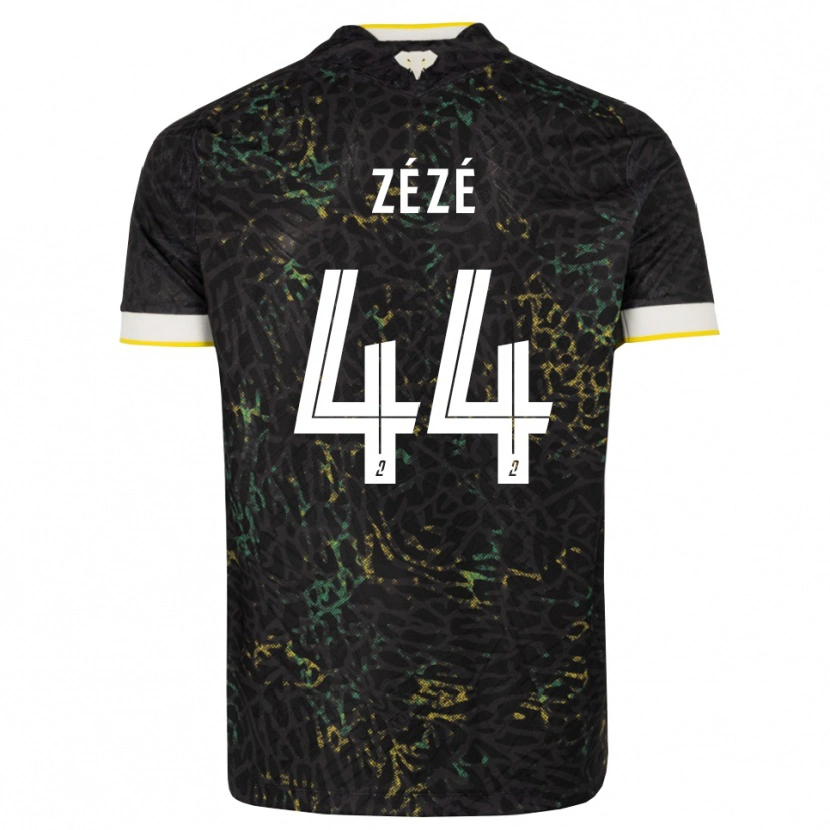 Danxen Kvinnor Nathan Zézé #44 Svart Vit Gul Bortatröja Matchtröjor 2026/27 Tröjor T-Tröja