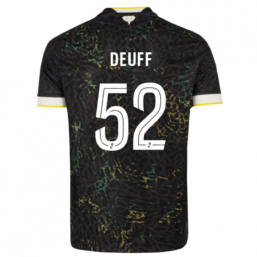 Danxen Kvinnor Bahmed Deuff #52 Svart Vit Gul Bortatröja Matchtröjor 2026/27 Tröjor T-Tröja