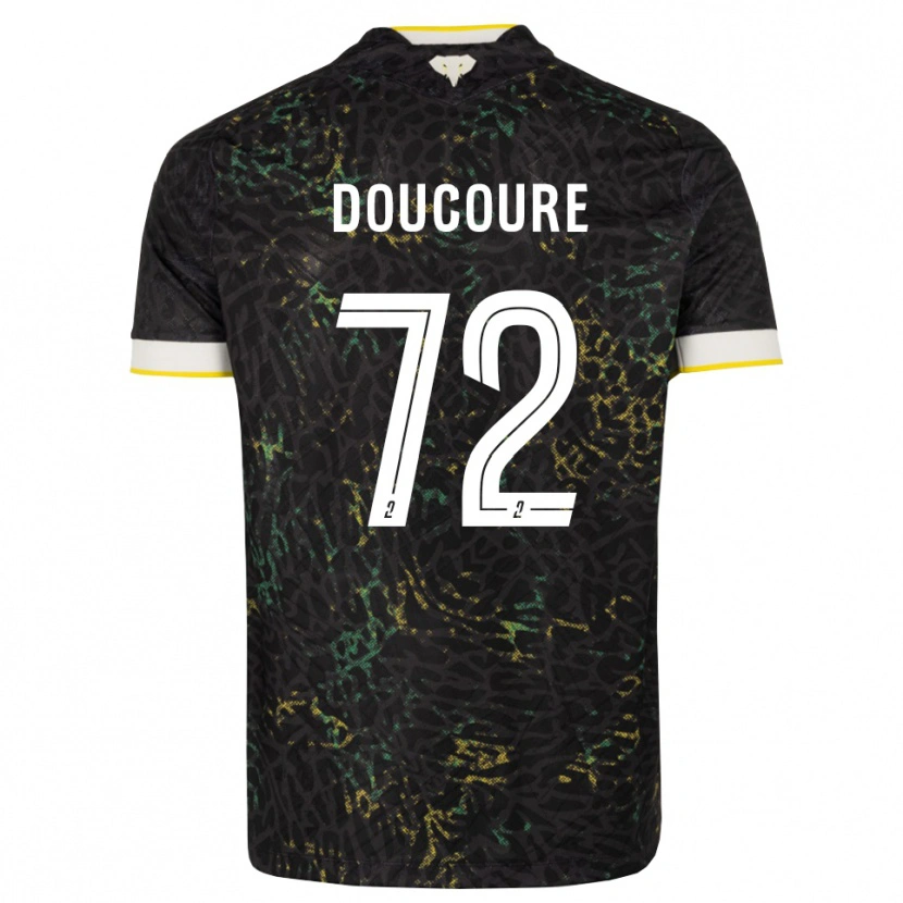 Danxen Kvinnor Sékou Doucouré #72 Svart Vit Gul Bortatröja Matchtröjor 2026/27 Tröjor T-Tröja