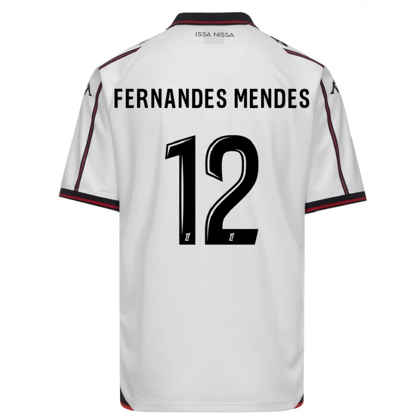 Danxen Kvinnor Mathis Fernandes Mendes #12 Svart Vit Bortatröja Matchtröjor 2026/27 Tröjor T-Tröja