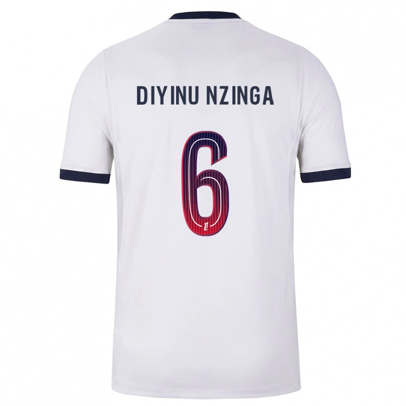 Danxen Kvinnor Vainqueur Nzinga #6 Vit Svart Röd Bortatröja Matchtröjor 2026/27 Tröjor T-Tröja