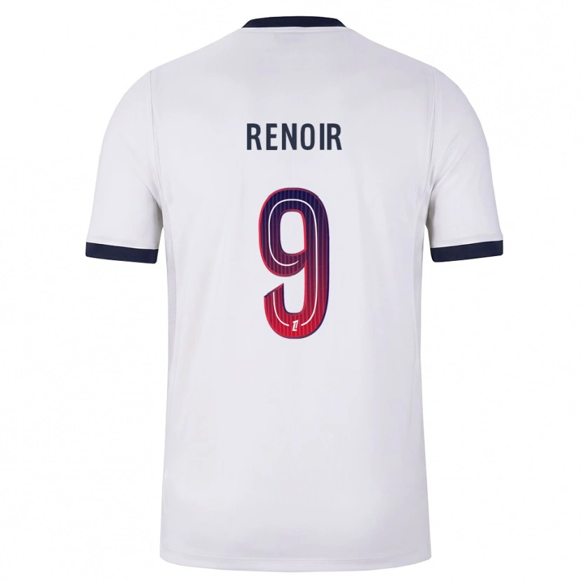 Danxen Kvinnor Eddrick Renoir #9 Vit Svart Röd Bortatröja Matchtröjor 2026/27 Tröjor T-Tröja