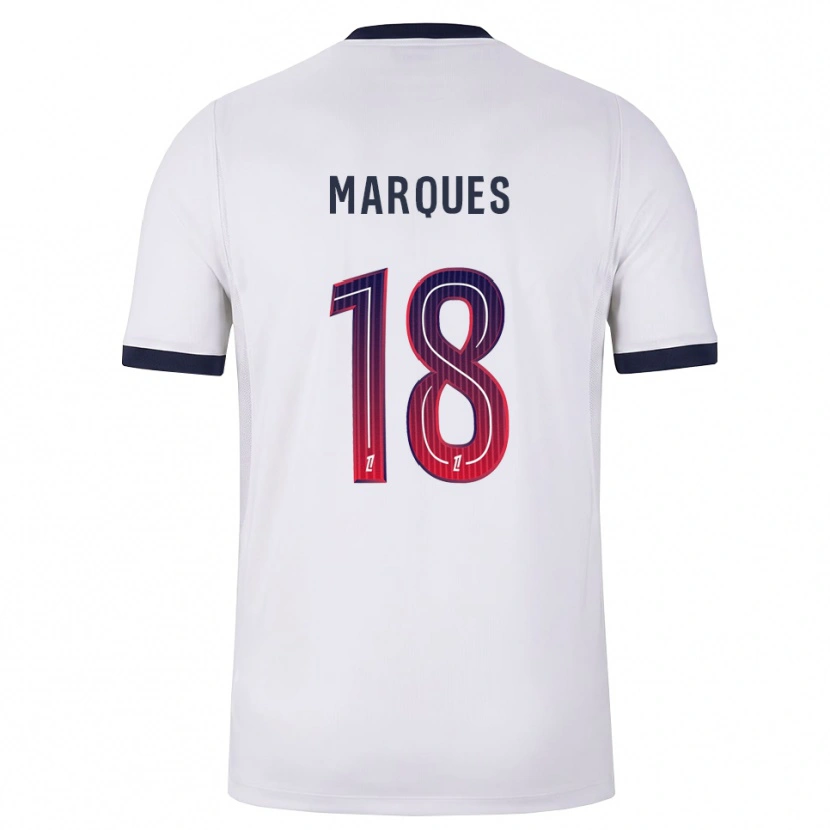 Danxen Kvinnor Daniel Marques #18 Vit Svart Röd Bortatröja Matchtröjor 2026/27 Tröjor T-Tröja