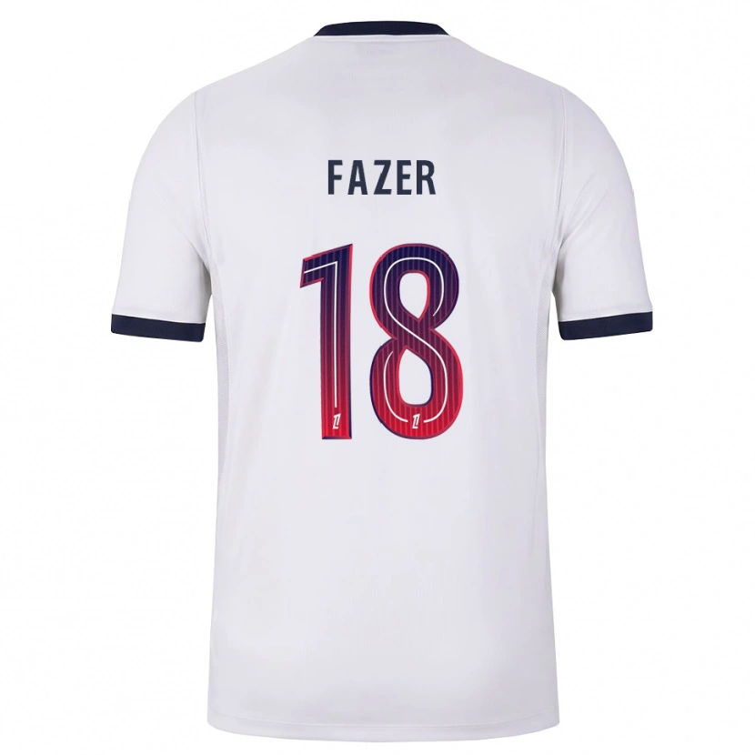 Danxen Kvinnor Laurina Fazer #18 Vit Svart Röd Bortatröja Matchtröjor 2026/27 Tröjor T-Tröja
