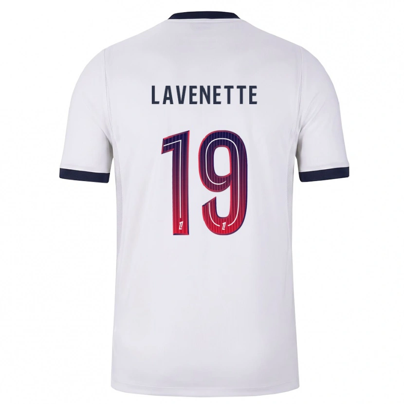 Danxen Kvinnor Mathias Lavenette #19 Vit Svart Röd Bortatröja Matchtröjor 2026/27 Tröjor T-Tröja