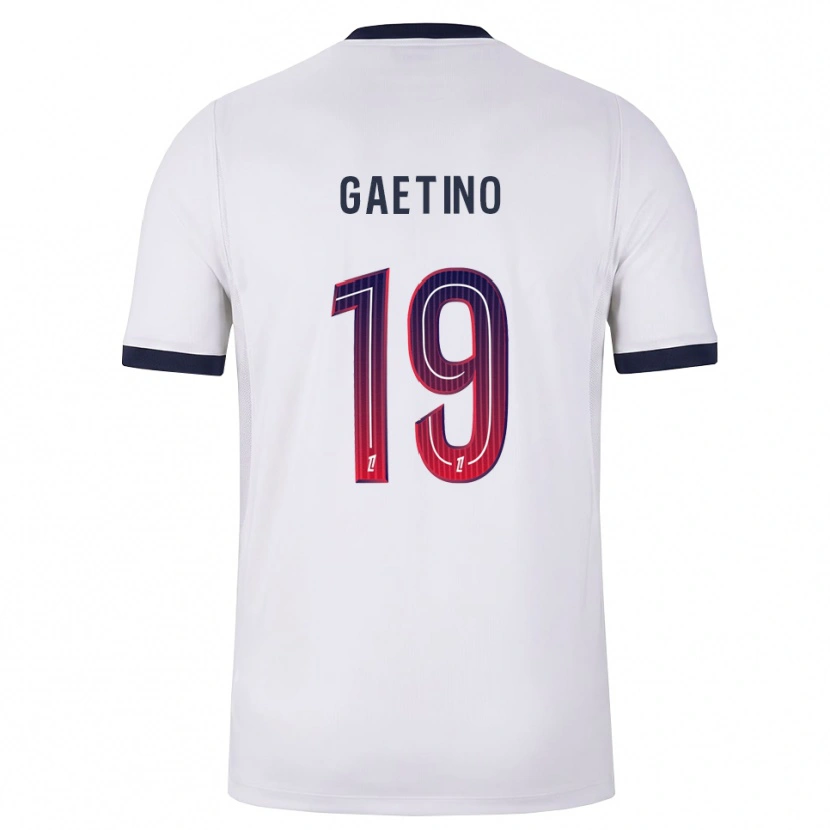Danxen Kvinnor Eva Gaetino #19 Vit Svart Röd Bortatröja Matchtröjor 2026/27 Tröjor T-Tröja