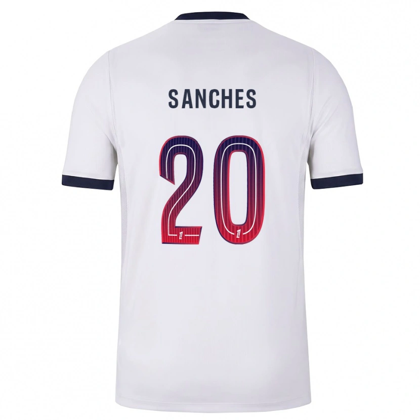 Danxen Kvinnor Cédric Sanches #20 Vit Svart Röd Bortatröja Matchtröjor 2026/27 Tröjor T-Tröja