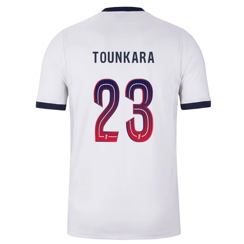 Danxen Kvinnor Aïssatou Tounkara #23 Vit Svart Röd Bortatröja Matchtröjor 2026/27 Tröjor T-Tröja