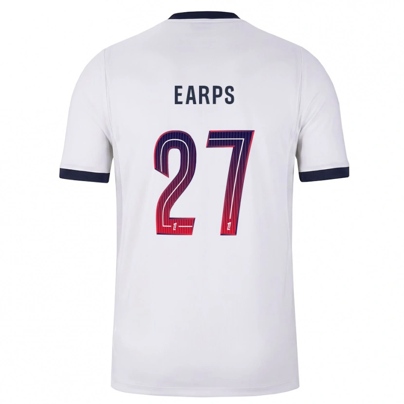Danxen Kvinnor Mary Earps #27 Vit Svart Röd Bortatröja Matchtröjor 2026/27 Tröjor T-Tröja